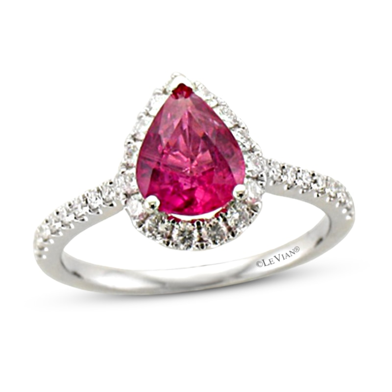 Main Image 1 of Le Vian Natural Ruby Ring 3/8 ct tw Diamonds 18K Vanilla Gold