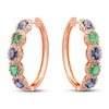 Thumbnail Image 1 of Le Vian Natural Sapphire/Emerald Earrings 1 ct tw Diamonds 14K Strawberry Gold