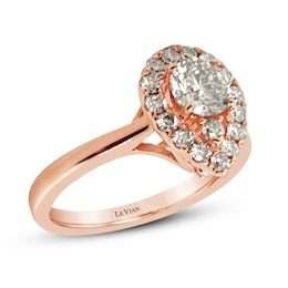 Le Vian Diamond Ring 7/8 ct tw Round 14K Strawberry Gold