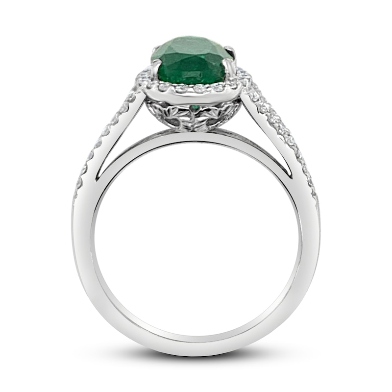 Main Image 2 of Le Vian Natural Emerald Ring 3/8 ct tw Diamonds 18K Vanilla Gold