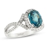 Thumbnail Image 1 of Le Vian Natural Blue Zircon Ring 1/2 ct tw Diamonds 18K Vanilla Gold