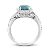 Thumbnail Image 2 of Le Vian Natural Blue Zircon Ring 1/2 ct tw Diamonds 18K Vanilla Gold