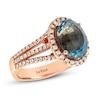 Thumbnail Image 1 of Le Vian Natural Aquamarine Ring 5/8 ct tw Diamonds 18K Strawberry Gold