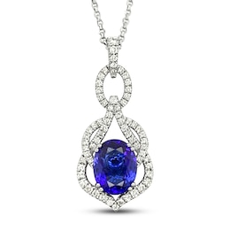 Le Vian Natural Tanzanite Necklace 7/8 ct tw Diamonds 18K Vanilla Gold