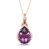 Thumbnail Image 1 of Le Vian Natural Amethyst Necklace 1/3 ct tw Diamonds 14K Strawberry Gold