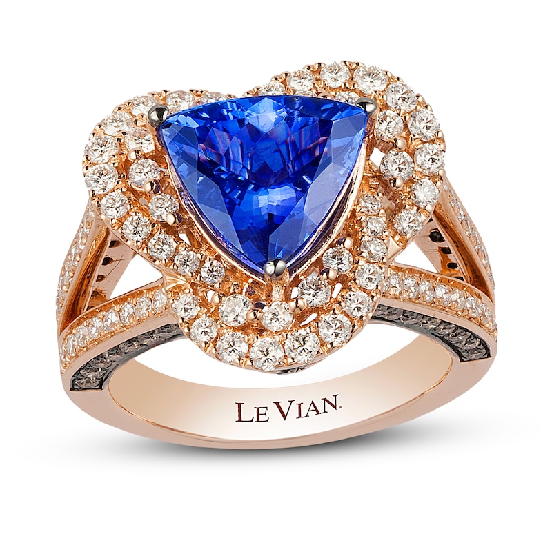 Main Image 1 of Le Vian Natural Tanzanite Ring 1-1/3 ct tw Diamonds 14K Strawberry Gold