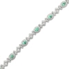 Thumbnail Image 1 of Le Vian Natural Blue Paraiba Tourmaline Tennis Bracelet 1-3/4 ct tw Diamonds 18K Vanilla Gold