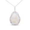 Thumbnail Image 1 of Le Vian Natural Opal Necklace 1-5/8 ct tw Diamonds 18K Strawberry Gold