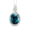 Thumbnail Image 1 of Le Vian Natural Blue Zircon Necklace 1-1/6 ct tw Diamonds 18K Vanilla Gold