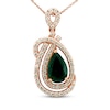 Thumbnail Image 1 of Le Vian Natural Emerald Necklace 7/8 ct tw Diamonds 18K Strawberry Gold