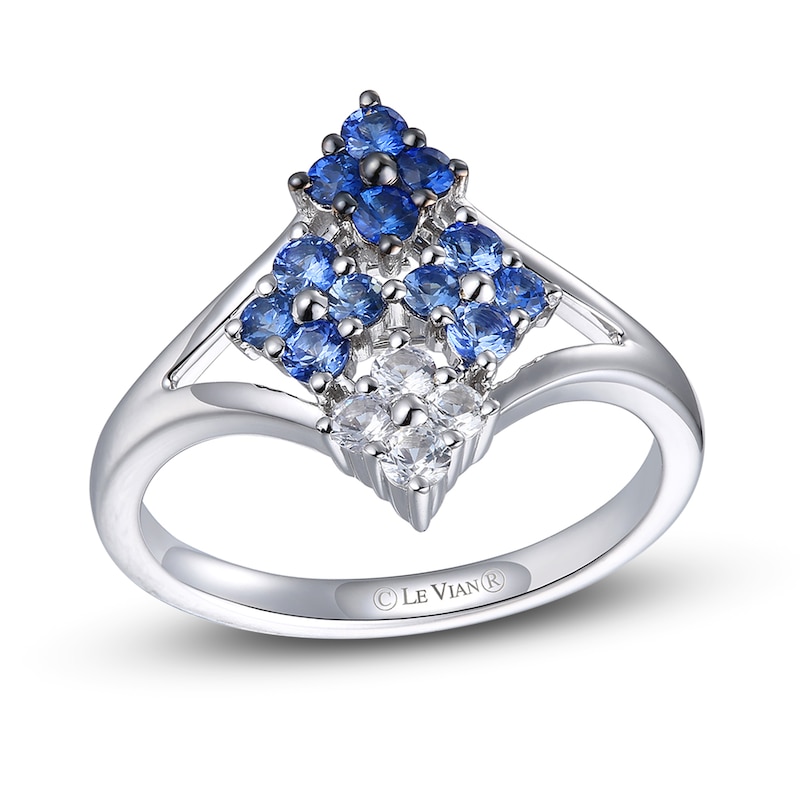 Main Image 1 of Le Vian Natural Sapphire Ring 14K Vanilla Gold