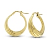 Thumbnail Image 2 of Hollow Tube Hoop Earrings 10K Yellow Gold 40mm