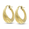 Thumbnail Image 3 of Hollow Tube Hoop Earrings 10K Yellow Gold 40mm