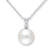 Thumbnail Image 0 of Cultured Pearl Necklace 1/20 carat Diamond 14K White Gold