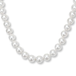 Cultured Pearl Necklace 14K Yellow Gold 18&quot; Length