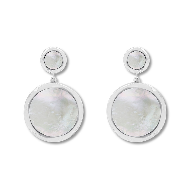 Main Image 2 of Mother-of-Pearl Drop Earrings Sterling Silver