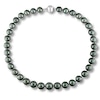 Thumbnail Image 0 of Tahitian Cultured Pearl Necklace 1/20 ct tw Diamonds 14K White Gold
