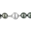 Thumbnail Image 1 of Tahitian Cultured Pearl Necklace 1/20 ct tw Diamonds 14K White Gold