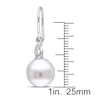 Thumbnail Image 2 of Cultured Pearl Earrings 1/20 ct tw Diamonds Sterling Silver