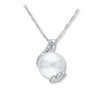 Thumbnail Image 1 of Cultured Pearl Necklace 1/10 ct tw Diamonds Sterling Silver