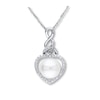 Thumbnail Image 1 of Cultured Pearl Necklace 1/15 ct tw Diamonds Sterling Silver