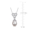 Thumbnail Image 2 of Cultured Pearl Necklace 1/20 ct tw Diamonds Sterling Silver