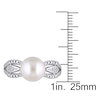 Thumbnail Image 2 of Cultured Pearl Ring 1/20 ct tw Diamonds Sterling Silver