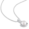 Thumbnail Image 2 of Cultured Pearl Necklace Diamond Accent Sterling Silver