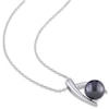 Thumbnail Image 2 of Tahitian Cultured Pearl Necklace Sterling Silver