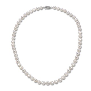 Cultured Freshwater 8mm, Pearl Strand 14K, 18 White Gold, Women's Necklace, by Ben Bridge Jewelers