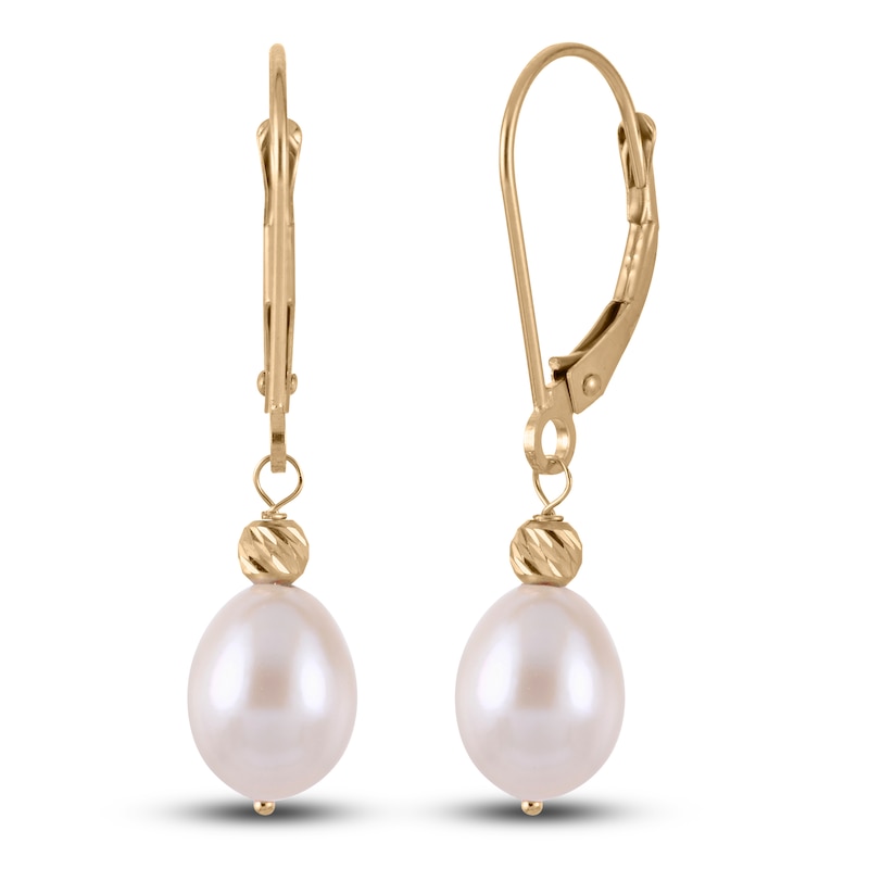 Main Image 2 of Cultured Pearl Earrings 14K Yellow Gold