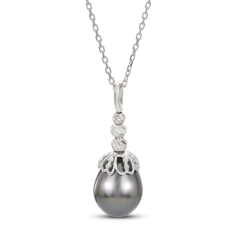 Cultured Pearl Bead Necklace Sterling Silver