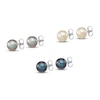 Thumbnail Image 1 of Freshwater Cultured Pearl Stud Earring Set Sterling Silver