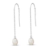 Thumbnail Image 2 of Freshwater Cultured Pearl Threader Earrings Sterling Silver