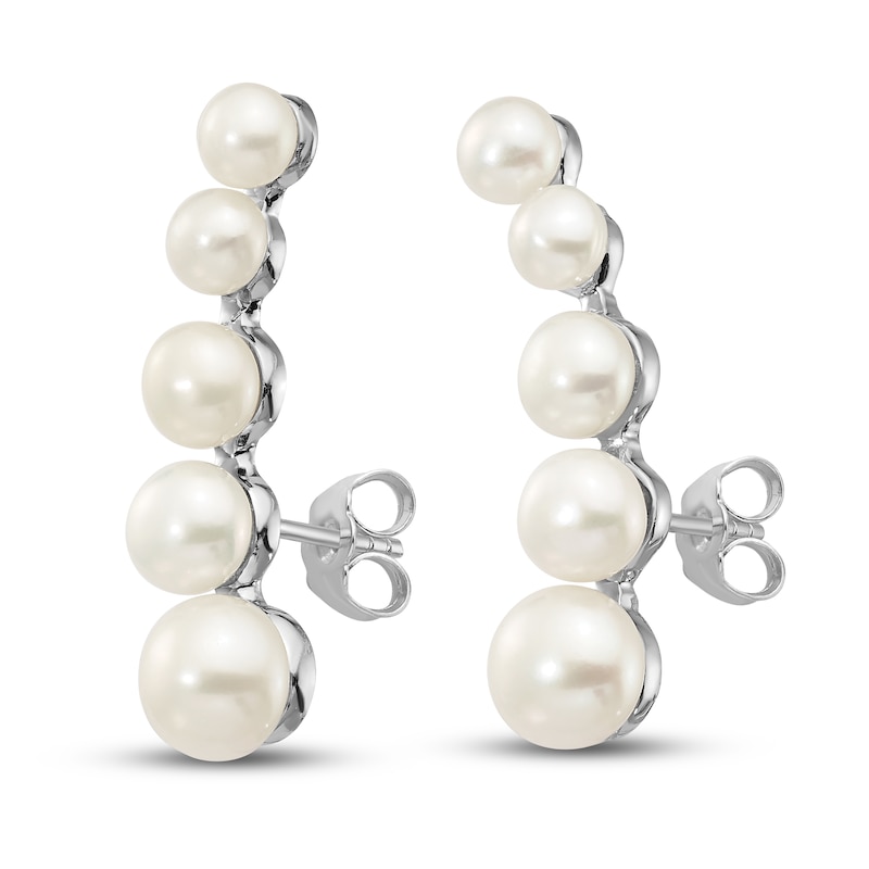 Main Image 2 of Freshwater Cultured Pearl Earrings Sterling Silver