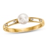 Thumbnail Image 1 of Freshwater Cultured Pearl Ring 1/15 ct tw Diamonds 14K Yellow Gold