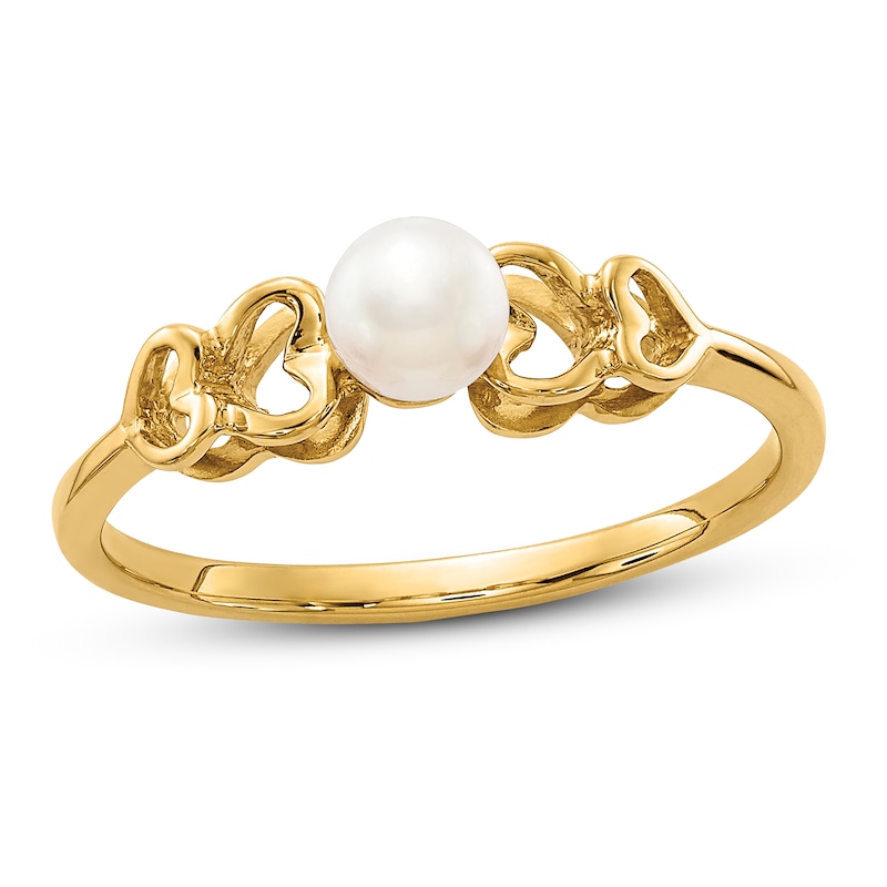 Main Image 1 of Freshwater Cultured Pearl Ring 14K Yellow Gold