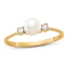 Thumbnail Image 1 of Freshwater Cultured Pearl Ring 1/15 ct tw Diamonds 14K Yellow Gold