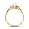 Thumbnail Image 2 of Freshwater Cultured Pearl Ring 1/15 ct tw Diamonds 14K Yellow Gold