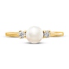 Thumbnail Image 3 of Freshwater Cultured Pearl Ring 1/15 ct tw Diamonds 14K Yellow Gold