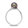 Thumbnail Image 2 of Black Freshwater Cultured Pearl Ring 14K White Gold