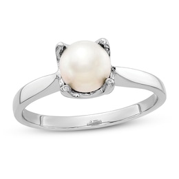 Freshwater Cultured Pearl Ring 14K White Gold