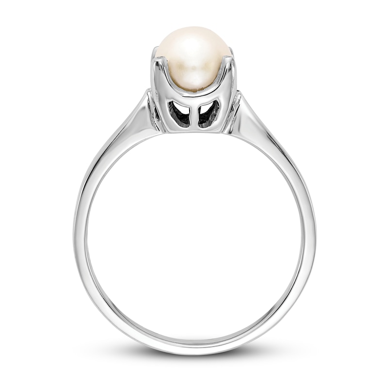 Main Image 2 of Freshwater Cultured Pearl Ring 14K White Gold