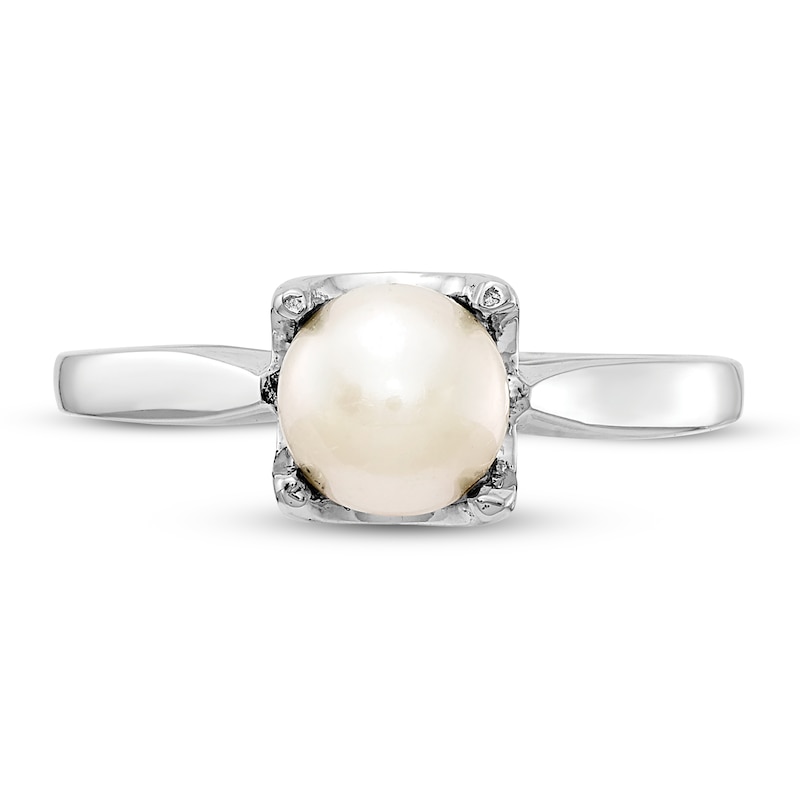 Main Image 3 of Freshwater Cultured Pearl Ring 14K White Gold