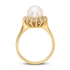 Thumbnail Image 2 of Freshwater Cultured Pearl Ring 1/4 ct tw Diamond 14K Yellow Gold