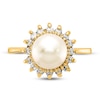 Thumbnail Image 2 of Freshwater Cultured Pearl Ring 1/4 ct tw Diamond 14K Yellow Gold