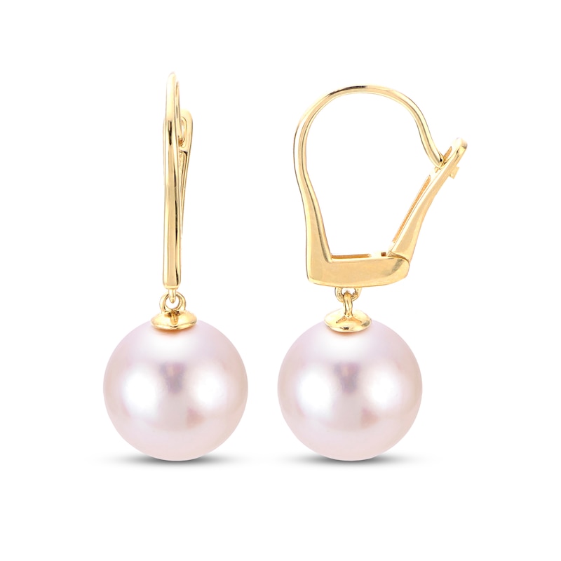 Freshwater Cultured Pearl Drop Earrings 14K Yellow Gold