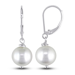 Freshwater Cultured Pearl Drop Earrings Sterling Silver