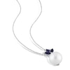 Thumbnail Image 3 of Freshwater Cultured Pearl & Natural Blue Sapphire Necklace 10K White Gold