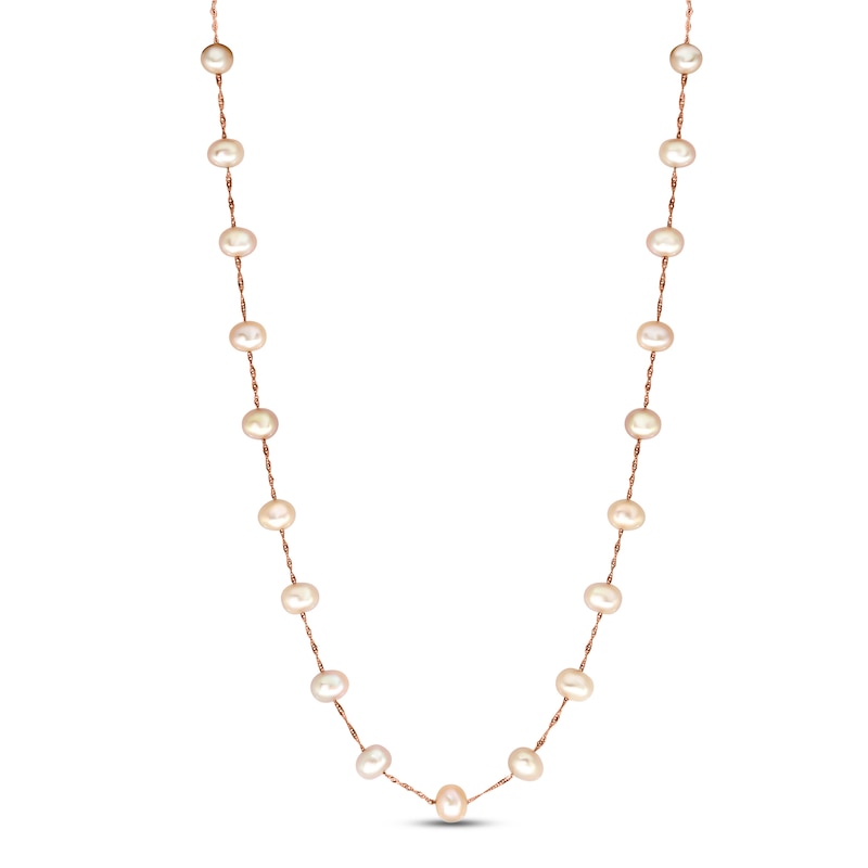 Main Image 1 of LALI Jewels Freshwater Cultured Pearl Necklace 14K Rose Gold 18&quot;